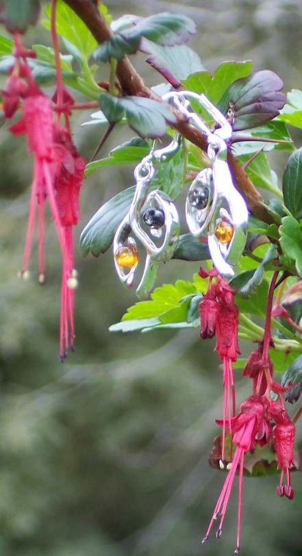 Amber Silver Earrings ER1057