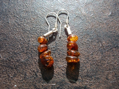 Amber Silver Earrings ER106