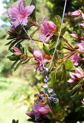 Amber Silver Pendant PE1050