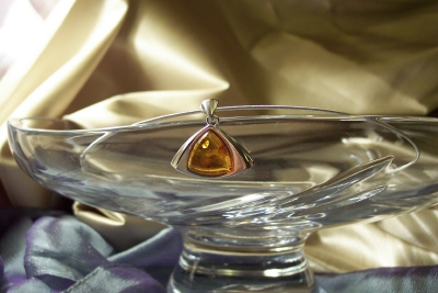 Amber Silver Pendant PE6237