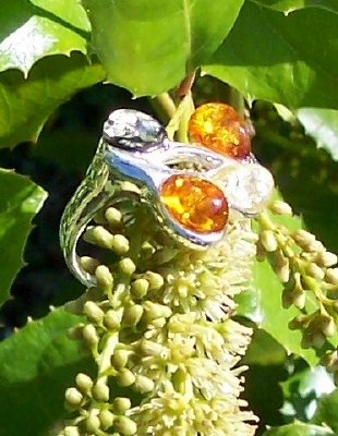 Amber Silver Ring RG1016