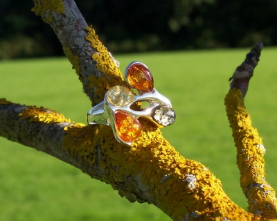 Amber Silver Ring RG1016